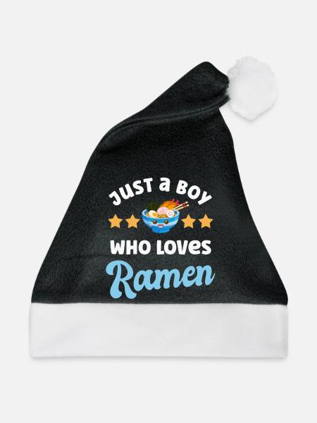 Ramen Nudeln - Weihnachtsmütze - Schwarz/Weiß