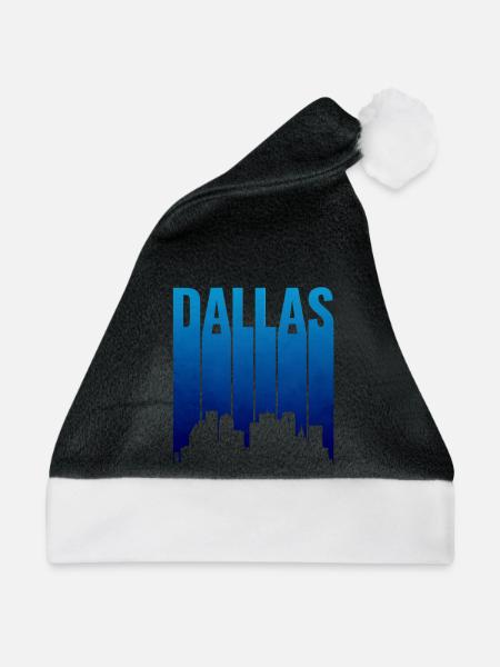 Dallas Skyline Gradient Silhouette - Weihnachtsmütze - Schwarz/Weiß