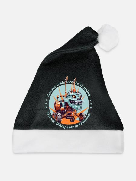 Traktorflüsterer in der Ausbildung - Weihnachtsmütze - Schwarz/Weiß