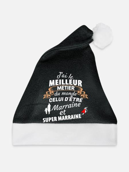 Hommage an Marine und Super Mom - Weihnachtsmütze - Schwarz/Weiß