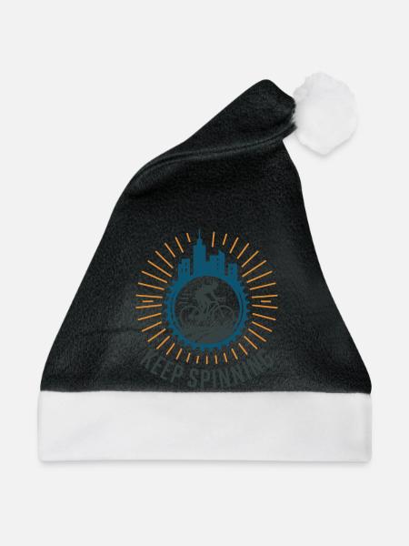 Fahrradfahren - Weihnachtsmütze - Schwarz/Weiß