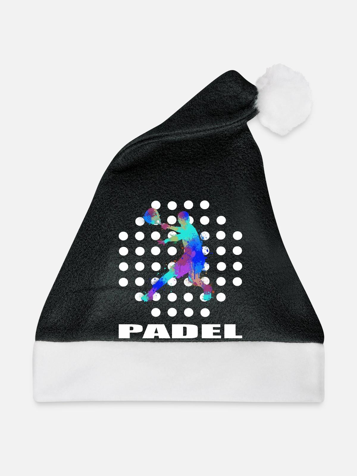 Padel - Weihnachtsmütze - Schwarz/Weiß - Vorne