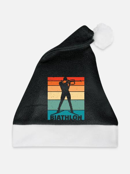 Biathlon  - Weihnachtsmütze - Schwarz/Weiß