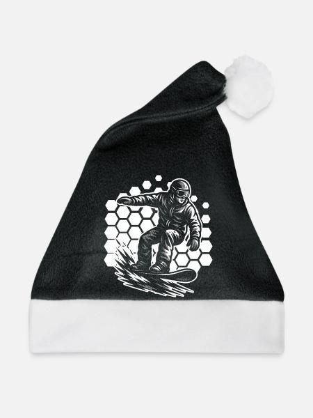Coole Snowboard Inspiration - Weihnachtsmütze - Schwarz/Weiß