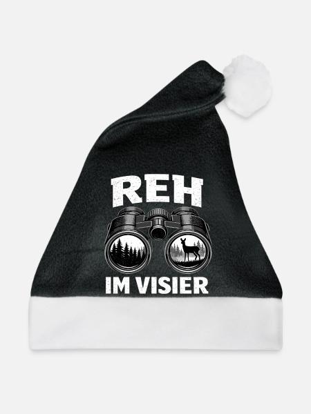Jäger Reh Visier Jagd Geschenk - Weihnachtsmütze - Schwarz/Weiß