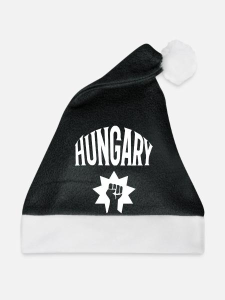 Hungary - Weihnachtsmütze - Schwarz/Weiß