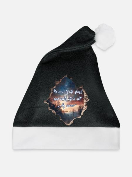 Bibelvers Christlich Religiös - Weihnachtsmütze - Schwarz/Weiß