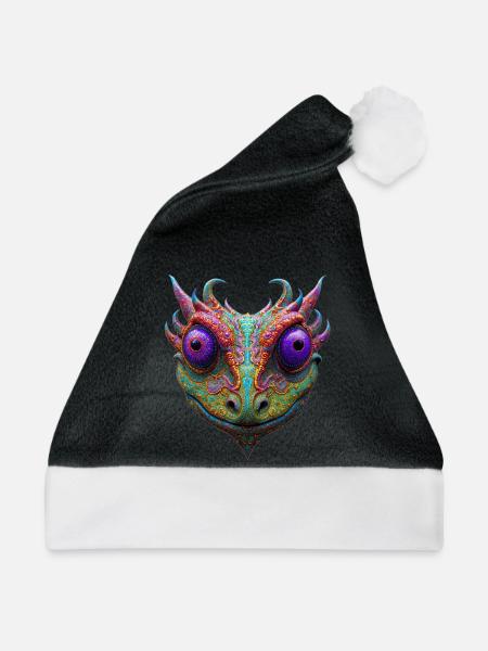 Mystic Toad/Frog/Gecko/Lizzard/Alien - Weihnachtsmütze - Schwarz/Weiß