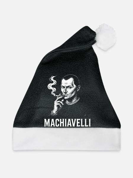 Machiavelli-Renaissance-Stratege Rauchporträt - Weihnachtsmütze - Schwarz/Weiß