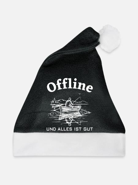 Angeln Genuss - Weihnachtsmütze - Schwarz/Weiß - Vorne