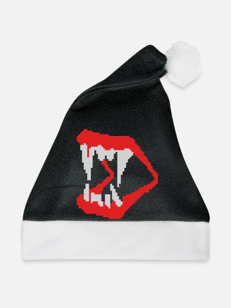 8bit vamp teeth - Weihnachtsmütze - Schwarz/Weiß