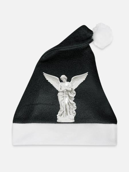 Himmlischer Schutzengel mit Schwert - Weihnachtsmütze - Schwarz/Weiß