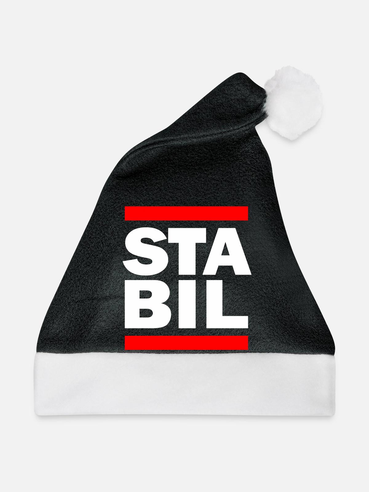 STABIL - BARS - Weihnachtsmütze - Schwarz/Weiß - Vorne