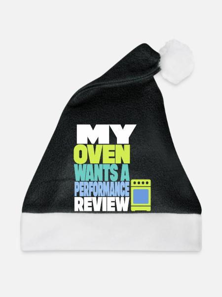 Backen – My Oven Wants a Performance Review - Weihnachtsmütze - Schwarz/Weiß - Vorne