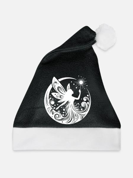 Fee - Weihnachtsmütze - Schwarz/Weiß - Vorne
