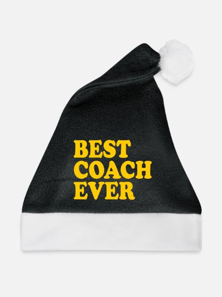 Best coach ever - Weihnachtsmütze - Schwarz/Weiß - Vorne