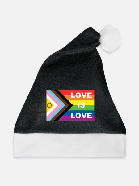 LOVE IS LOVE - Weihnachtsmütze - Schwarz/Weiß