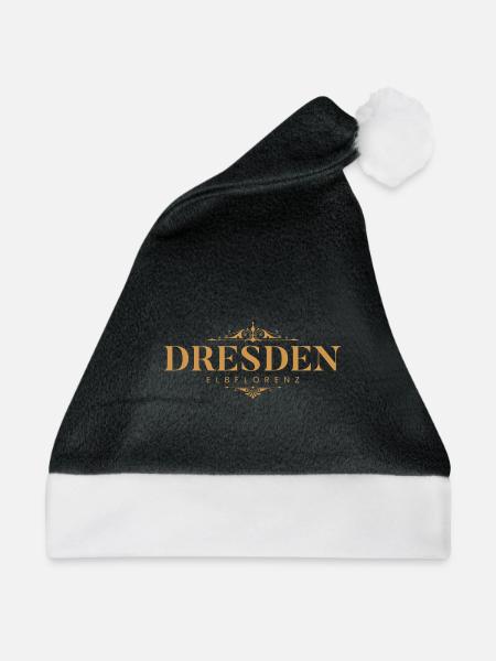 Dresden Elbflorenz: Barocke Pracht und Moderne - Weihnachtsmütze - Schwarz/Weiß - Vorne