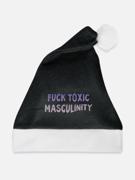 Feminismus Spruch Geschenk Vintage Emanzipation - Weihnachtsmütze - Schwarz/Weiß - Vorne