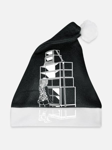 Tekno 23 Soundsystem Girl - Weihnachtsmütze - Schwarz/Weiß