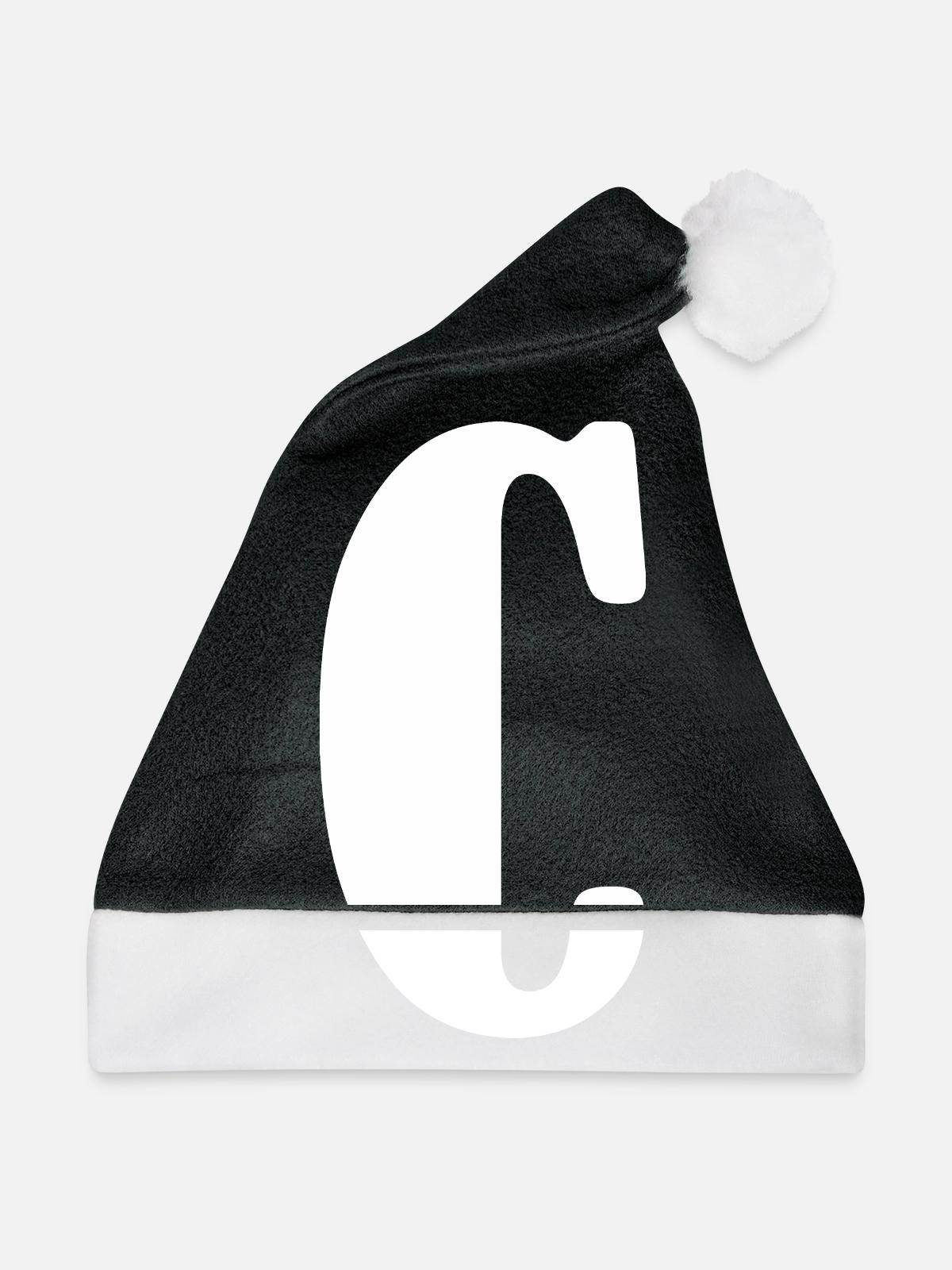 C - Weihnachtsmütze - Schwarz/Weiß - Vorne