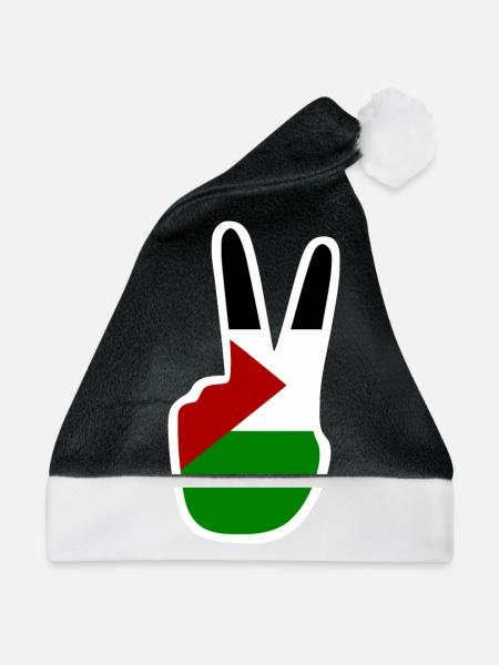 Free palestine - Weihnachtsmütze - Schwarz/Weiß