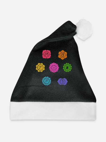 Chakras - Weihnachtsmütze - Schwarz/Weiß