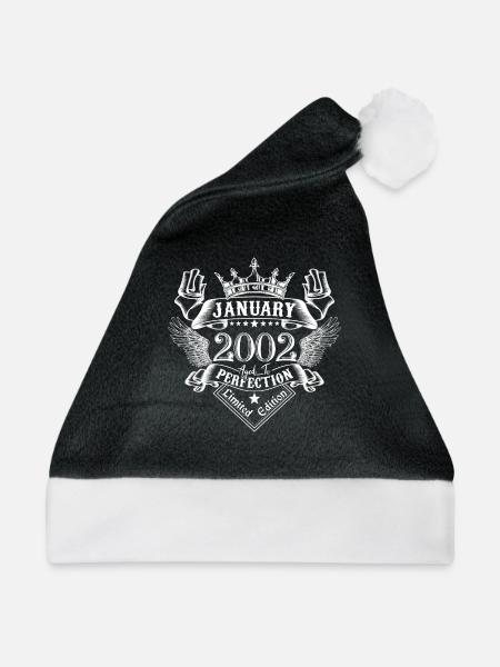 Januar 2002 | Januar 2002 Jubiläum 2002 - Weihnachtsmütze - Schwarz/Weiß - Vorne