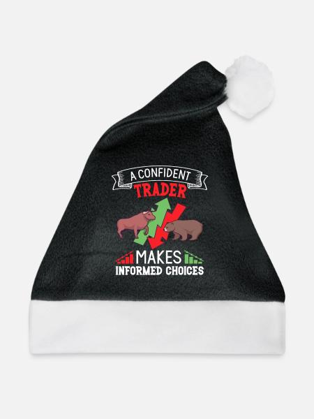 Börsenhändler, Forex-händler, Anlegerhandel - Weihnachtsmütze - Schwarz/Weiß