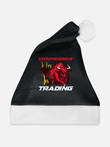 Börsenhändler, Forex-händler, Anlegerhandel - Weihnachtsmütze - Schwarz/Weiß - Vorne