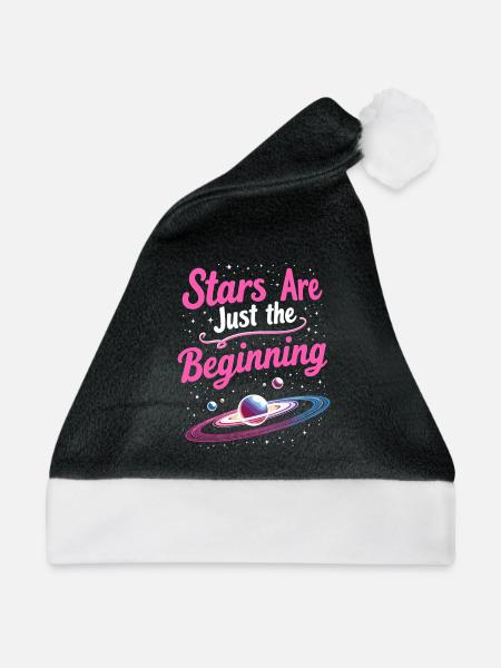 Space Exploration Cosmic Discovery - Weihnachtsmütze - Schwarz/Weiß - Vorne