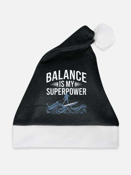 Paddleboarding Sup-abenteuer, Wassersport Im - Weihnachtsmütze - Schwarz/Weiß - Vorne