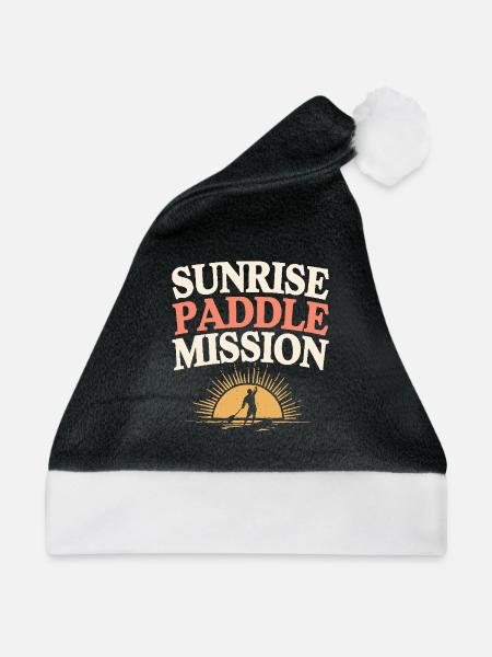 Paddleboarding Sup-abenteuer, Wassersport Im - Weihnachtsmütze - Schwarz/Weiß - Vorne