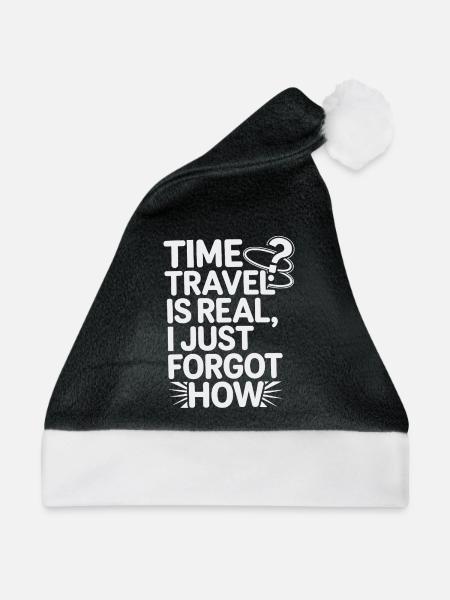 Zeitreise-enthusiast, Der Sich Für - Weihnachtsmütze - Schwarz/Weiß - Vorne