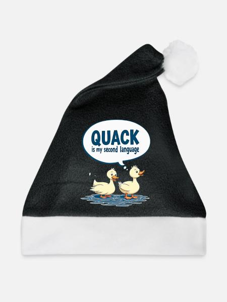 Nutztier-enten-enthusiasten Hinterhof-enten - Weihnachtsmütze - Schwarz/Weiß