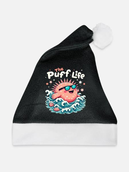Kugelfisch-meereslebewesen-enthusiasten Quirky - Weihnachtsmütze - Schwarz/Weiß - Vorne
