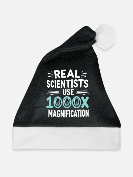 Microscope Enthusiast Lab Technician Science - Weihnachtsmütze - Schwarz/Weiß