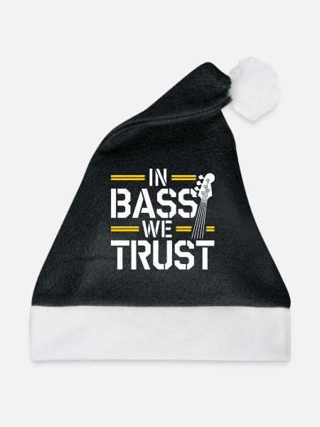 Bass Gitarrist Musiker Gear Funk Rock Jazz - Weihnachtsmütze - Schwarz/Weiß - Vorne