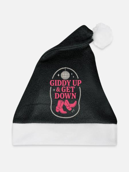 Disco Western Junggesellinnenabschied - Weihnachtsmütze - Schwarz/Weiß