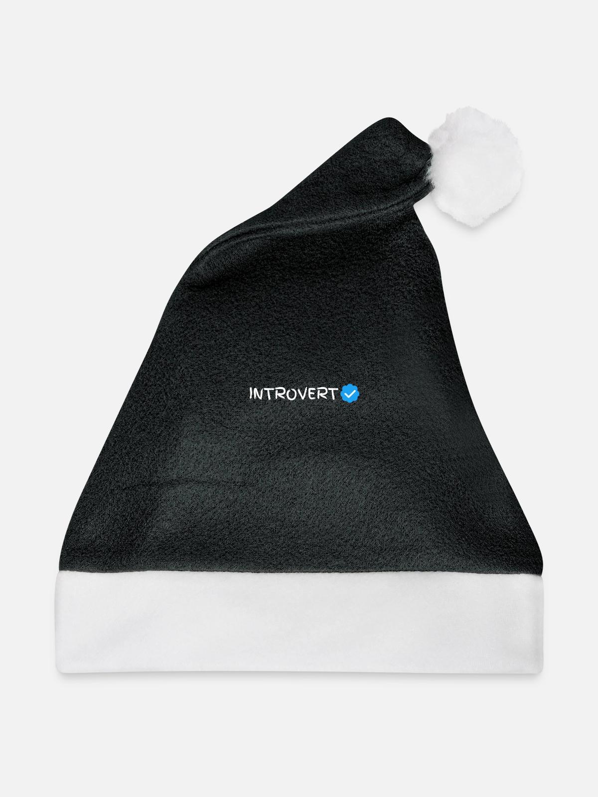 Certified Introvert - Weihnachtsmütze - Schwarz/Weiß - Vorne