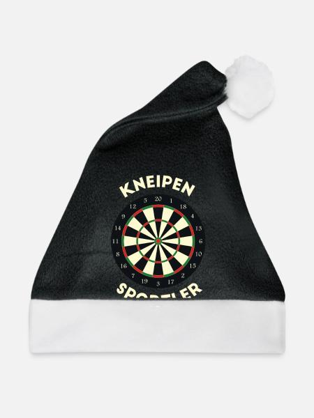 Kneipe Kneipensport Darts - Weihnachtsmütze - Schwarz/Weiß