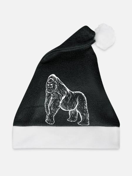 Gorilla - Weihnachtsmütze - Schwarz/Weiß