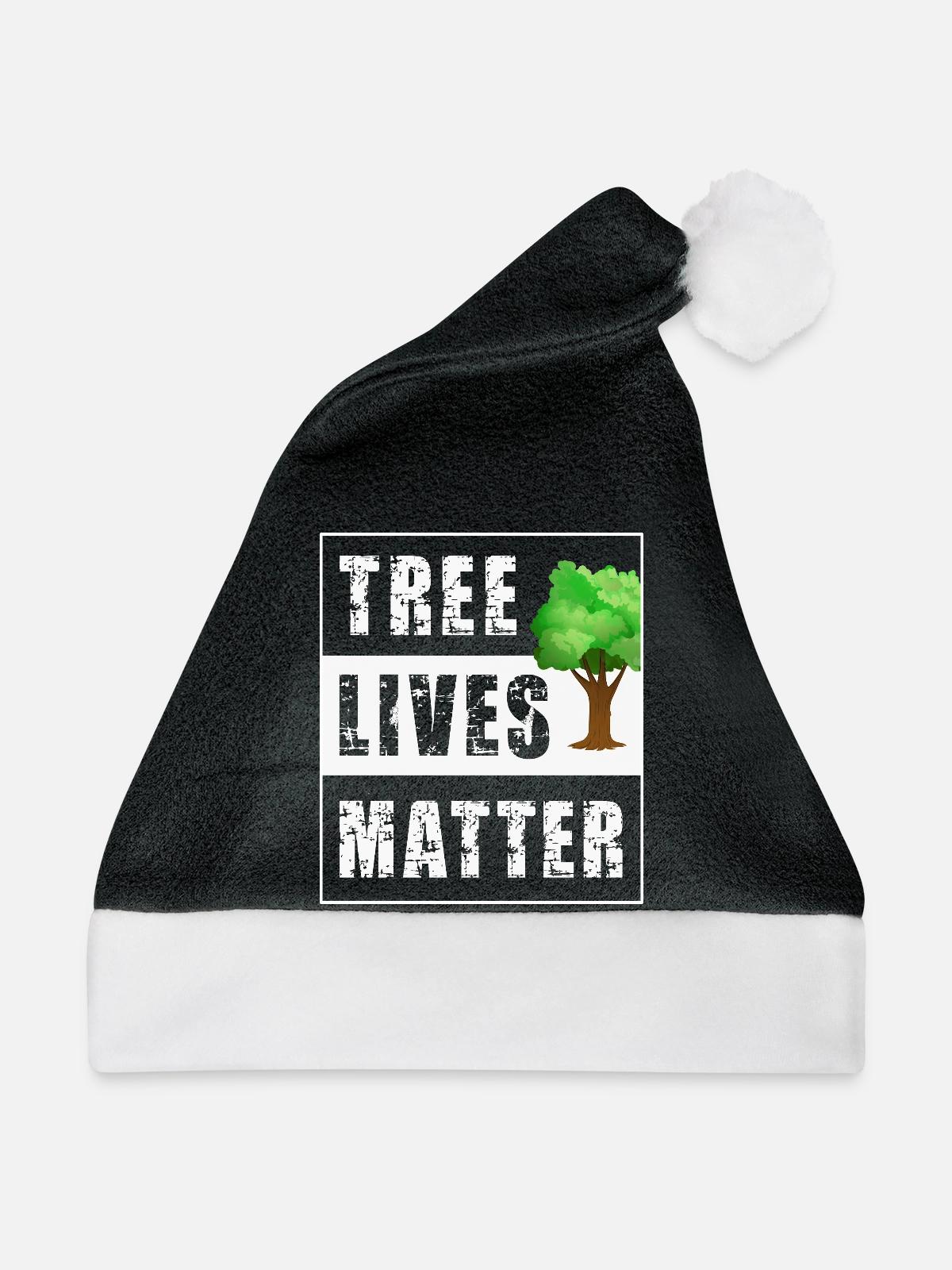 Baum Bäume - Weihnachtsmütze - Schwarz/Weiß - Vorne