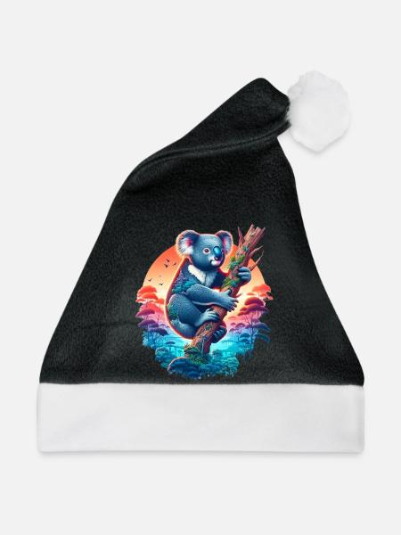 Koala - Weihnachtsmütze - Schwarz/Weiß