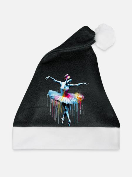 Balletttänzerin mit Tutu - Weihnachtsmütze - Schwarz/Weiß