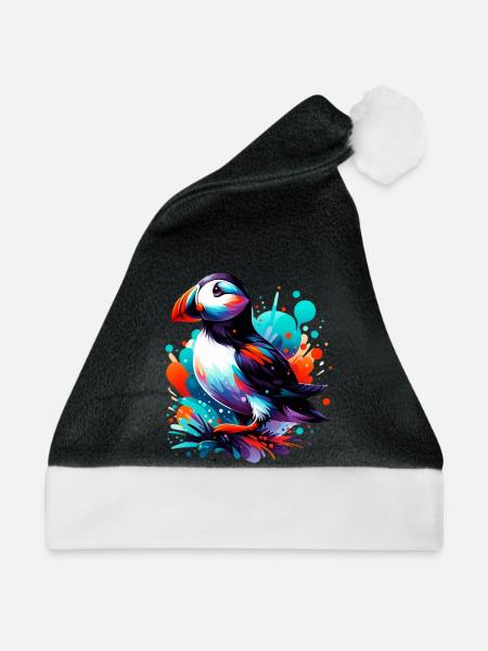 Papageitaucher - Weihnachtsmütze - Schwarz/Weiß