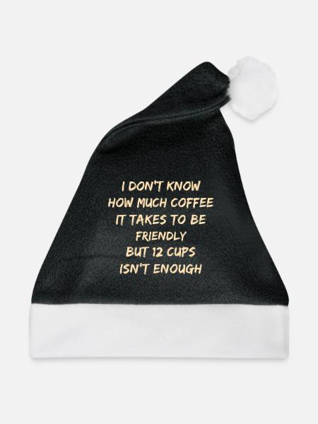 Tee mit Freundlichkeit mit Koffein - Weihnachtsmütze - Schwarz/Weiß