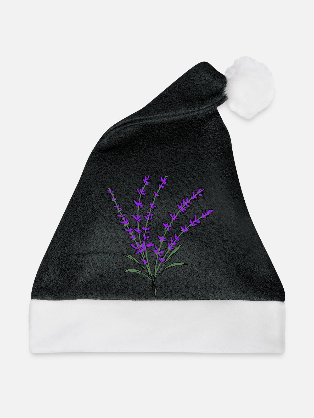 Lavendel - Weihnachtsmütze - Schwarz/Weiß - Vorne