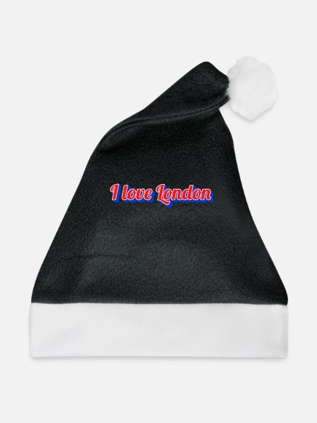I Love London Script - Weihnachtsmütze - Schwarz/Weiß