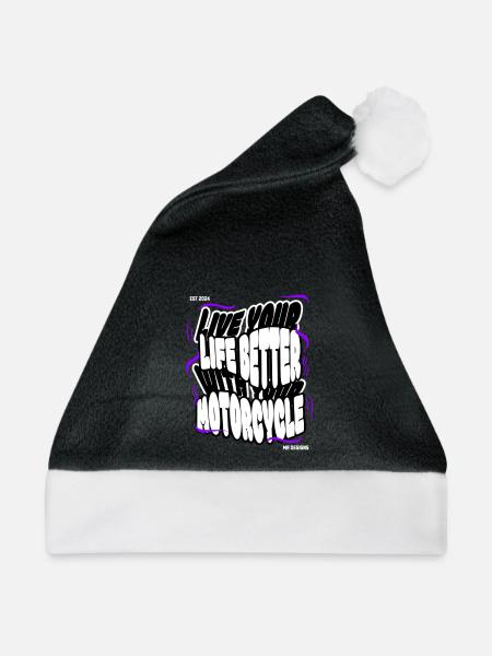 Motorcycle x MR DESIGNS  - Weihnachtsmütze - Schwarz/Weiß